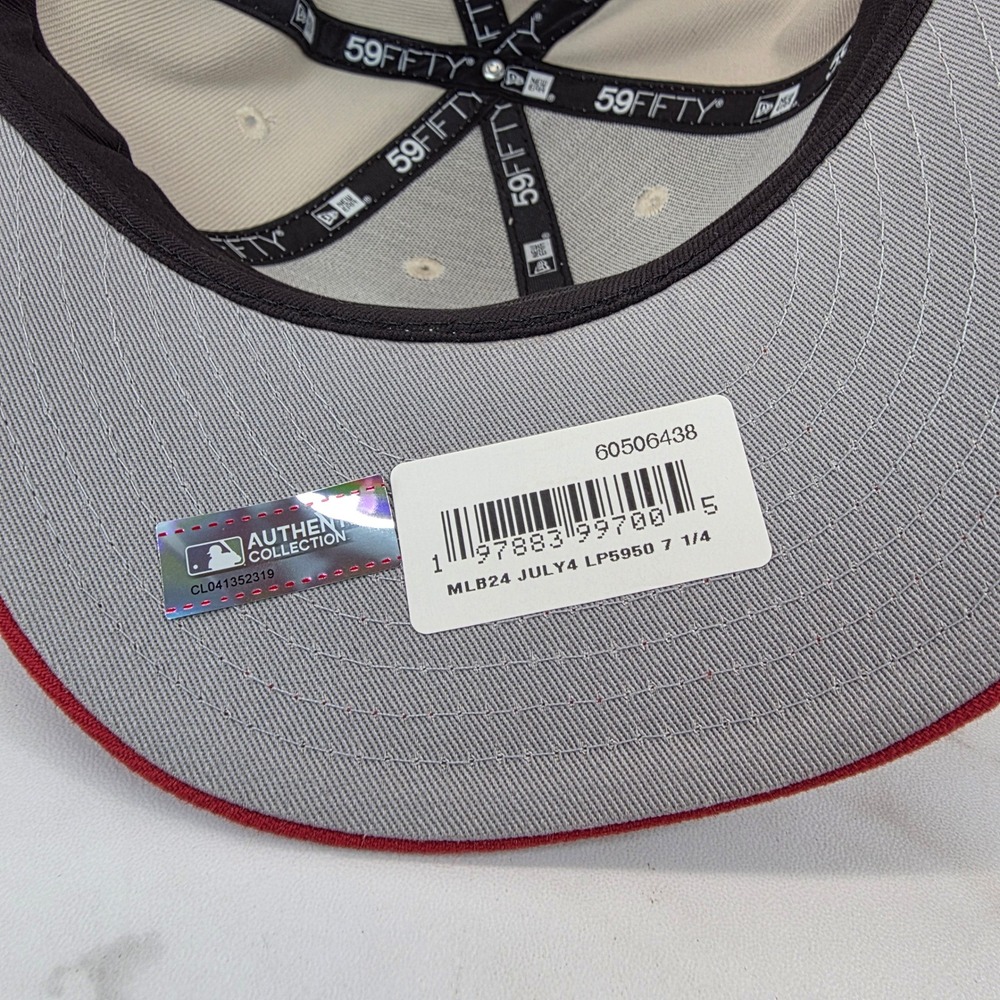 New Era Los Angeles Angels MLB July 4th Low Profile 59Fifty Fitted Hat 7 1/4 - Picture 7 of 11